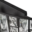 Home 34979-HBB Decorators Collection Kristella 24 in. 5-Light Matte Black Vanity Light with Clear Crystal Shade