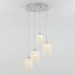 Artika Crystal Cube 17-Watt Modern Integrated LED 4-Light Chrome Hanging Pendant Light with Glass Shade for Living Room