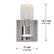 Artika VAN1-RT Essence 4.3 in. 1-Light Chrome LED Modern Indoor Wall Sconce with Bubble Glass for Hallway and Bathroom