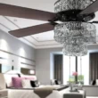 River of Goods Bohemian Pierced Metal 52 in.20061 Clear Crystal LED Ceiling Fan With Light