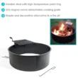 Sunnydaze Decor KF-SCFR36 36 in. Round Steel Wood Burning Fire Pit Kit with Rotating Cooking Grate