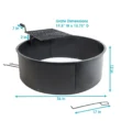 Sunnydaze Decor KF-SCFR36 36 in. Round Steel Wood Burning Fire Pit Kit with Rotating Cooking Grate