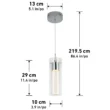 Artika OME1LB-HD2D Essence 1-Light Chrome Modern Integrated LED Ceiling Hanging Pendant Light