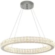 Home Decorators Collection 20748-001 24 in. Chrome Integrated LED Pendant with Clear Crystals