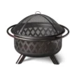 Endless Summer WAD792SP 30 in. D Bronze Finish Portable Lattice Wood Burning Fire Pit