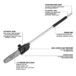 Milwaukee 49-16-2720-49-16-2719 M18 FUEL QUIK-LOK 10 in. Pole Saw Attachment and M18 FUEL QUIK-LOK Hedge Trimmer Attachment (2-Tool)