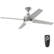 Home Decorators Collection SW1618BN Federigo 48 in. Integrated LED Indoor Nickel Ceiling Fan with Light Kit and Remote Control