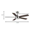 Hampton Bay Fanelee 52133 54 in. White Color Changing