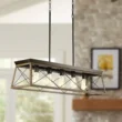 Progress Lighting Briarwood Collection 5-Light Antique Bronze Farmhouse Linear Island Chandelier Light