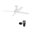 Home Decorators Collection 54727 BOND Mercer 52 in. Integrated LED Indoor White Ceiling Fan with Light Kit works with Google Assistant and Alexa