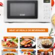 Commercial Chef Counter Top Microwave Oven, 0.7 Cubic Feet, White