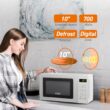 Commercial Chef Counter Top Microwave Oven, 0.7 Cubic Feet, White