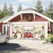 Huge Santa's Reindeer Barn Garage Door Mural