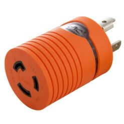 AC WORKS ADL530L520 Locking Adapter NEMA L5-30P 30 Amp 125-Volt Locking Plug to L5-20R 3-Prong 20 Amp Locking Female Connector