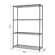 TRINITY PRO Black 4-Tier Steel Wire Garage Storage Shelving Unit (48 in. W x 72 in. H x 18 in. D)