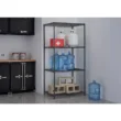 TRINITY PRO Black Anthracite 4-Tier Steel Wire Garage Storage Shelving Unit (36 in. W x 72 in. H x 24 in. D)