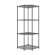 TRINITY TBFPBA-0927 PRO Black 4-Tier Corner Steel Wire Garage Storage Shelving Unit (27 in. W x 72 in. H x 18 in. D)