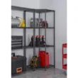 TRINITY TBFPBA-0927 PRO Black 4-Tier Corner Steel Wire Garage Storage Shelving Unit (27 in. W x 72 in. H x 18 in. D)