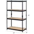 Muscle Rack 5-Tier Heavy Duty Steel Garage Storage Shelving Unit in Black (48 in. W x 72 in. H x 24 in. D)