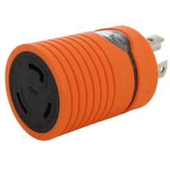 ADL1430L530 Locking Adapter NEMA L14-30P 30Amp 125/250Volt 4Prong Locking Plug to L5-30R 3Prong 30Amp Locking Female Connector