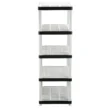 HDX 128974 5-Tier Plastic Garage Storage Shelving Unit in Gray (36 in. W x 72 in. H x 24 in. D)