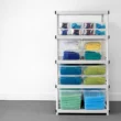 HDX 128974 5-Tier Plastic Garage Storage Shelving Unit in Gray (36 in. W x 72 in. H x 24 in. D)