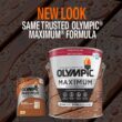 Olympic OLY939-01 Maximum 1 gal. Storm Gray Semi-Transparent Exterior Stain and Sealant in One Low VOC