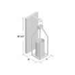 18.75" Metal/Wood/Glass Wall Sconce