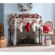 1 Panel Iron Fireplace Screen - 31" H x 38.5" W x 13" D