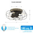 Trent Austin Design 22" Evaro 3 - Blade Caged Ceiling Fan with Light Kit Included