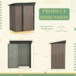 5 ft. W x 3 ft. D Metal Storage Shed