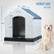 Aunyae Plastic Insulated Dog House (32” H X 31” W x 34” D)