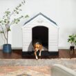 Aunyae Plastic Insulated Dog House (32” H X 31” W x 34” D)