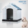 Aunyae Plastic Insulated Dog House (32” H X 31” W x 34” D)