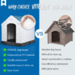 Aunyae Plastic Insulated Dog House (32” H X 31” W x 34” D)