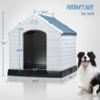 Aunyae Plastic Insulated Dog House (32” H X 31” W x 34” D)