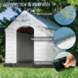 Aunyae Plastic Insulated Dog House (32” H X 31” W x 34” D)