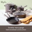 Ayesha Curry Professional Hard Anodized Collection Nonstick Cookware Set, 10-Piece, Charcoal