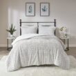 Caureen Ivory and Grey Ultra Plush Down Alternative Comforter Set