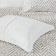 Caureen Ivory and Grey Ultra Plush Down Alternative Comforter Set
