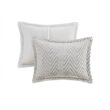 Caureen Ivory and Grey Ultra Plush Down Alternative Comforter Set