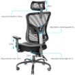 Ergonomic Office Chair High Back Mesh Computer Chair With Lumbar Support Adjustable Armrest