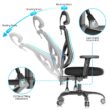 Ergonomic Office Chair High Back Mesh Computer Chair With Lumbar Support Adjustable Armrest