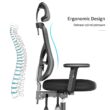 Ergonomic Office Chair High Back Mesh Computer Chair With Lumbar Support Adjustable Armrest
