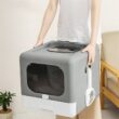 Extra Large Hooded Cat Litter Box With Top Entrance