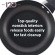 Farberware Dishwasher Safe Aluminum Nonstick Cookware Set, 15-Piece - Black