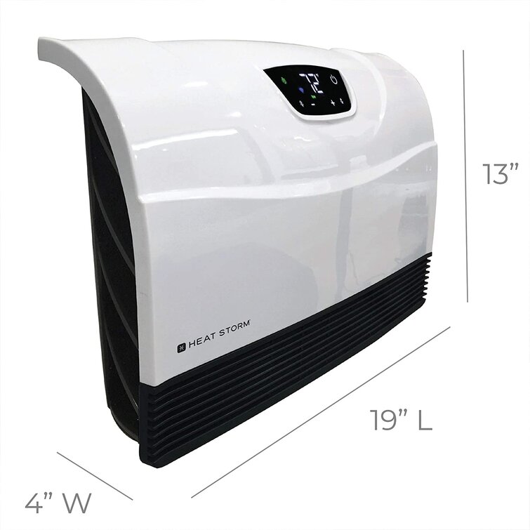 Heat Storm 1500 Watt 5200 BTU Electric High Efficiency Wall Mounted Space Heater with Remote Included and Digital Display Heat Storm 1500 Watt 5200 BTU Electric High Efficiency Wall Mounted Space Heater with Remote Included and Digital Display - Image 4