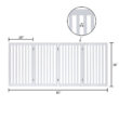 Huxley Wooden Free Standing Pet Gate - 36'' H X 80'' W X 0.71'' D
