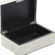 Keifer 2 Piece Cream Mother of Pearl Handmade Box with Hinged Lid Set, 12", 8"W