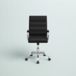 Mid-Back Executive Swivel Office Chair with Metal Frame/Arms